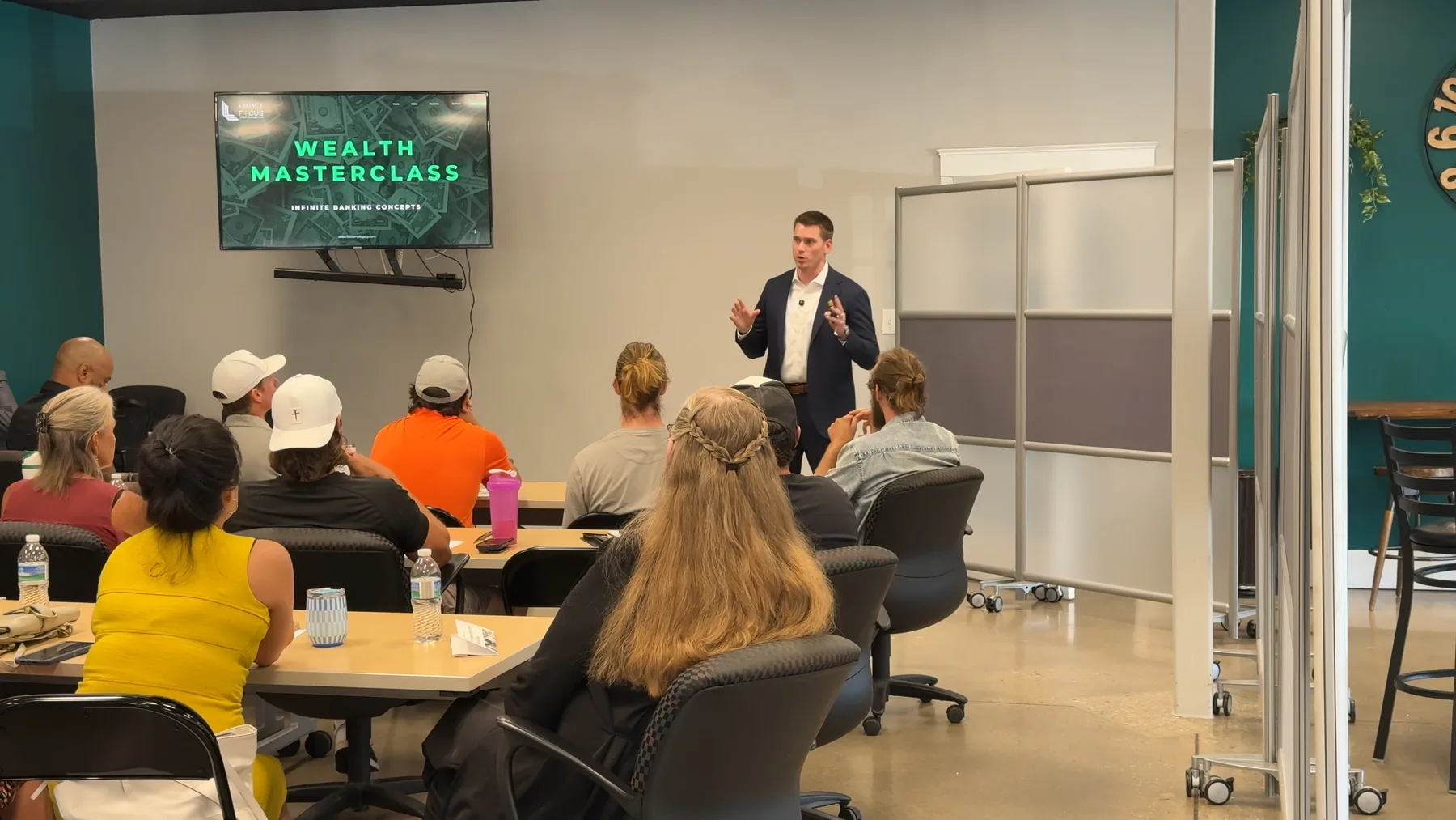Dylan Janzen presenting to a group.